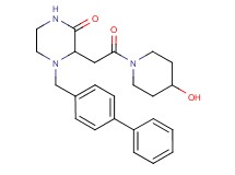 4-(4-biphenylylmethyl)-3-[2-(4-hydroxy-1-piperidinyl)-2-oxoethyl]-2-piperazinone