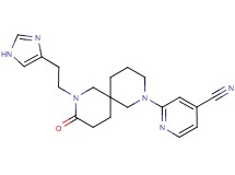2-{8-[2-(1H-imidazol-4-yl)ethyl]-9-oxo-2,8-diazaspiro[5.5]undec-2-yl}isonicotinonitrile