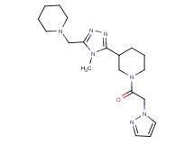 3-[4-methyl-5-(piperidin-1-ylmethyl)-4H-1,2,4-triazol-3-yl]-1-(1H-pyrazol-1-ylacetyl)piperidine
