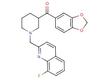 1,3-benzodioxol-5-yl{1-[(8-fluoro-2-quinolinyl)methyl]-3-piperidinyl}methanone