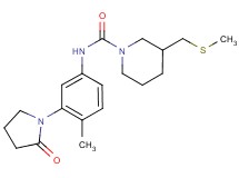 N-[4-methyl-3-(2-oxopyrrolidin-1-yl)phenyl]-3-[(methylthio)methyl]piperidine-1-carboxamide