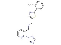 1-[2-(2-methylphenyl)-1,3-thiazol-5-yl]-N-{[2-(1H-1,2,4-triazol-1-yl)pyridin-3-yl]methyl}methanamine