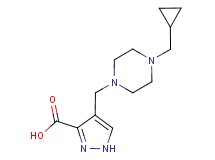 4-{[4-(cyclopropylmethyl)piperazin-1-yl]methyl}-1H-pyrazole-3-carboxylic acid