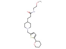 N-(2-methoxyethyl)-3-(1-{[5-(tetrahydro-2H-pyran-2-yl)-2-thienyl]methyl}-4-piperidinyl)propanamide