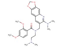 N-{[6-(dimethylamino)[1,3]dioxolo[4,5-g]quinolin-7-yl]methyl}-N-[2-(dimethylamino)ethyl]-2,4-dimethoxybenzamide