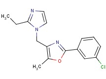 2-(3-chlorophenyl)-4-[(2-ethyl-1H-imidazol-1-yl)methyl]-5-methyl-1,3-oxazole