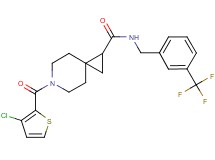 6-[(3-chloro-2-thienyl)carbonyl]-N-[3-(trifluoromethyl)benzyl]-6-azaspiro[2.5]octane-1-carboxamide