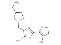 [(1-{[5-methyl-2-(3-methyl-2-thienyl)-1,3-oxazol-4-yl]methyl}-3-pyrrolidinyl)methyl]amine dihydrochloride