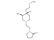 1-{2-[(3R*,4R*)-4-hydroxy-4-(2-methoxyethyl)-3-methyl-1-piperidinyl]ethyl}-2-pyrrolidinone