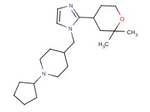 1-cyclopentyl-4-{[2-(2,2-dimethyltetrahydro-2H-pyran-4-yl)-1H-imidazol-1-yl]methyl}piperidine