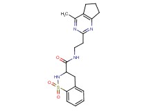 N-[2-(4-methyl-6,7-dihydro-5H-cyclopenta[d]pyrimidin-2-yl)ethyl]-3,4-dihydro-2H-1,2-benzothiazine-3-carboxamide 1,1-dioxide