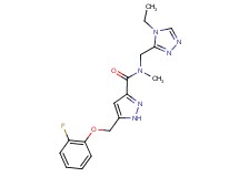 N-[(4-ethyl-4H-1,2,4-triazol-3-yl)methyl]-5-[(2-fluorophenoxy)methyl]-N-methyl-1H-pyrazole-3-carboxamide
