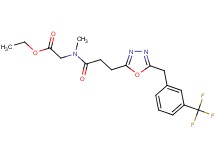 ethyl N-methyl-N-(3-{5-[3-(trifluoromethyl)benzyl]-1,3,4-oxadiazol-2-yl}propanoyl)glycinate