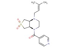 (4aS*,7aR*)-1-isonicotinoyl-4-(3-methyl-2-buten-1-yl)octahydrothieno[3,4-b]pyrazine 6,6-dioxide