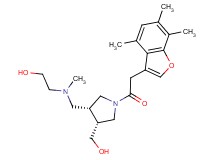 2-[({(3R*,4R*)-4-(hydroxymethyl)-1-[(4,6,7-trimethyl-1-benzofuran-3-yl)acetyl]pyrrolidin-3-yl}methyl)(methyl)amino]ethanol