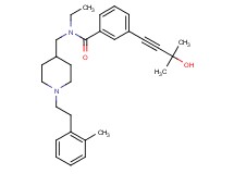 N-ethyl-3-(3-hydroxy-3-methyl-1-butyn-1-yl)-N-({1-[2-(2-methylphenyl)ethyl]-4-piperidinyl}methyl)benzamide