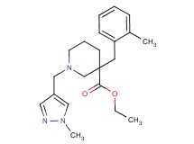 ethyl 3-(2-methylbenzyl)-1-[(1-methyl-1H-pyrazol-4-yl)methyl]-3-piperidinecarboxylate