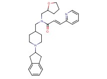 (2E)-N-{[1-(2,3-dihydro-1H-inden-2-yl)-4-piperidinyl]methyl}-3-(2-pyridinyl)-N-(tetrahydro-2-furanylmethyl)acrylamide