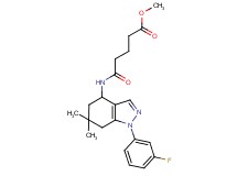 methyl 5-{[1-(3-fluorophenyl)-6,6-dimethyl-4,5,6,7-tetrahydro-1H-indazol-4-yl]amino}-5-oxopentanoate