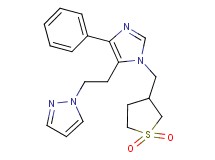 1-(2-{1-[(1,1-dioxidotetrahydro-3-thienyl)methyl]-4-phenyl-1H-imidazol-5-yl}ethyl)-1H-pyrazole