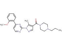 4-(2-methoxyphenyl)-2-{5-methyl-4-[(4-propyl-1-piperazinyl)carbonyl]-1H-pyrazol-1-yl}pyrimidine