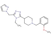 4-[4-ethyl-5-(1H-pyrazol-1-ylmethyl)-4H-1,2,4-triazol-3-yl]-1-(2-methoxybenzyl)piperidine