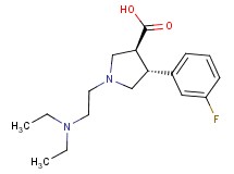 (3S*,4R*)-1-[2-(diethylamino)ethyl]-4-(3-fluorophenyl)pyrrolidine-3-carboxylic acid
