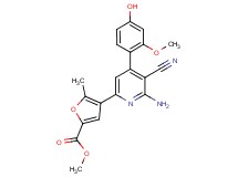 methyl 4-[6-amino-5-cyano-4-(4-hydroxy-2-methoxyphenyl)pyridin-2-yl]-5-methyl-2-furoate