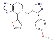 4-(2-furyl)-5-{[3-(4-methoxyphenyl)-1H-pyrazol-4-yl]methyl}-4,5,6,7-tetrahydro-1H-imidazo[4,5-c]pyridine