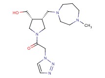 [(3R*,4R*)-4-[(4-methyl-1,4-diazepan-1-yl)methyl]-1-(1H-1,2,3-triazol-1-ylacetyl)-3-pyrrolidinyl]methanol
