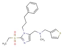 1-[2-(ethylsulfonyl)-1-(3-phenylpropyl)-1H-imidazol-5-yl]-N-methyl-N-(3-thienylmethyl)methanamine