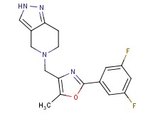 5-{[2-(3,5-difluorophenyl)-5-methyl-1,3-oxazol-4-yl]methyl}-4,5,6,7-tetrahydro-2H-pyrazolo[4,3-c]pyridine