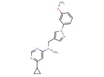 6-cyclopropyl-N-{[1-(3-methoxyphenyl)-1H-pyrazol-4-yl]methyl}-N-methyl-4-pyrimidinamine