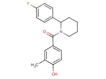 4-{[2-(4-fluorophenyl)-1-piperidinyl]carbonyl}-2-methylphenol