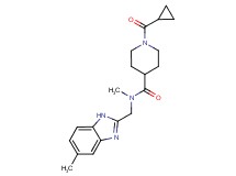 1-(cyclopropylcarbonyl)-N-methyl-N-[(5-methyl-1H-benzimidazol-2-yl)methyl]-4-piperidinecarboxamide