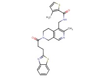 N-({7-[3-(1,3-benzothiazol-2-yl)propanoyl]-3-methyl-5,6,7,8-tetrahydro-2,7-naphthyridin-4-yl}methyl)-3-methyl-2-thiophenecarboxamide