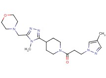 4-[(4-methyl-5-{1-[3-(4-methyl-1H-pyrazol-1-yl)propanoyl]piperidin-4-yl}-4H-1,2,4-triazol-3-yl)methyl]morpholine