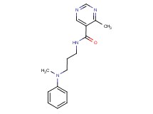 4-methyl-N-{3-[methyl(phenyl)amino]propyl}pyrimidine-5-carboxamide