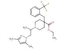 ethyl 1-[2-(3,5-dimethyl-1H-pyrazol-1-yl)-1-methylethyl]-4-[2-(trifluoromethyl)benzyl]-4-piperidinecarboxylate