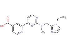 2-{2-[[(1-ethyl-1H-imidazol-2-yl)methyl](methyl)amino]pyrimidin-4-yl}isonicotinic acid