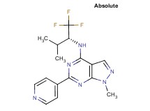 1-methyl-N-[(1R)-2-methyl-1-(trifluoromethyl)propyl]-6-(4-pyridinyl)-1H-pyrazolo[3,4-d]pyrimidin-4-amine