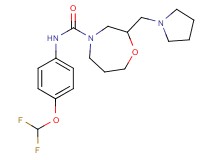 N-[4-(difluoromethoxy)phenyl]-2-(pyrrolidin-1-ylmethyl)-1,4-oxazepane-4-carboxamide