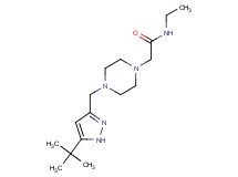 2-{4-[(5-tert-butyl-1H-pyrazol-3-yl)methyl]-1-piperazinyl}-N-ethylacetamide