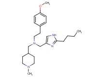 N-[(2-butyl-1H-imidazol-4-yl)methyl]-2-(4-methoxyphenyl)-N-[(1-methyl-4-piperidinyl)methyl]ethanamine