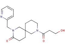 8-(3-hydroxypropanoyl)-2-(2-pyridinylmethyl)-2,8-diazaspiro[5.5]undecan-3-one