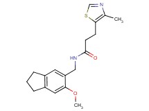 N-[(6-methoxy-2,3-dihydro-1H-inden-5-yl)methyl]-3-(4-methyl-1,3-thiazol-5-yl)propanamide
