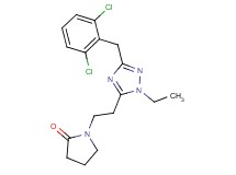 1-{2-[3-(2,6-dichlorobenzyl)-1-ethyl-1H-1,2,4-triazol-5-yl]ethyl}pyrrolidin-2-one