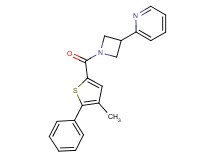 2-{1-[(4-methyl-5-phenyl-2-thienyl)carbonyl]-3-azetidinyl}pyridine