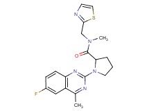 1-(6-fluoro-4-methyl-2-quinazolinyl)-N-methyl-N-(1,3-thiazol-2-ylmethyl)prolinamide