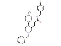 3-[(3S*,4R*)-1-benzyl-4-(4-methyl-1-piperazinyl)-3-piperidinyl]-N-(4-fluorobenzyl)propanamide